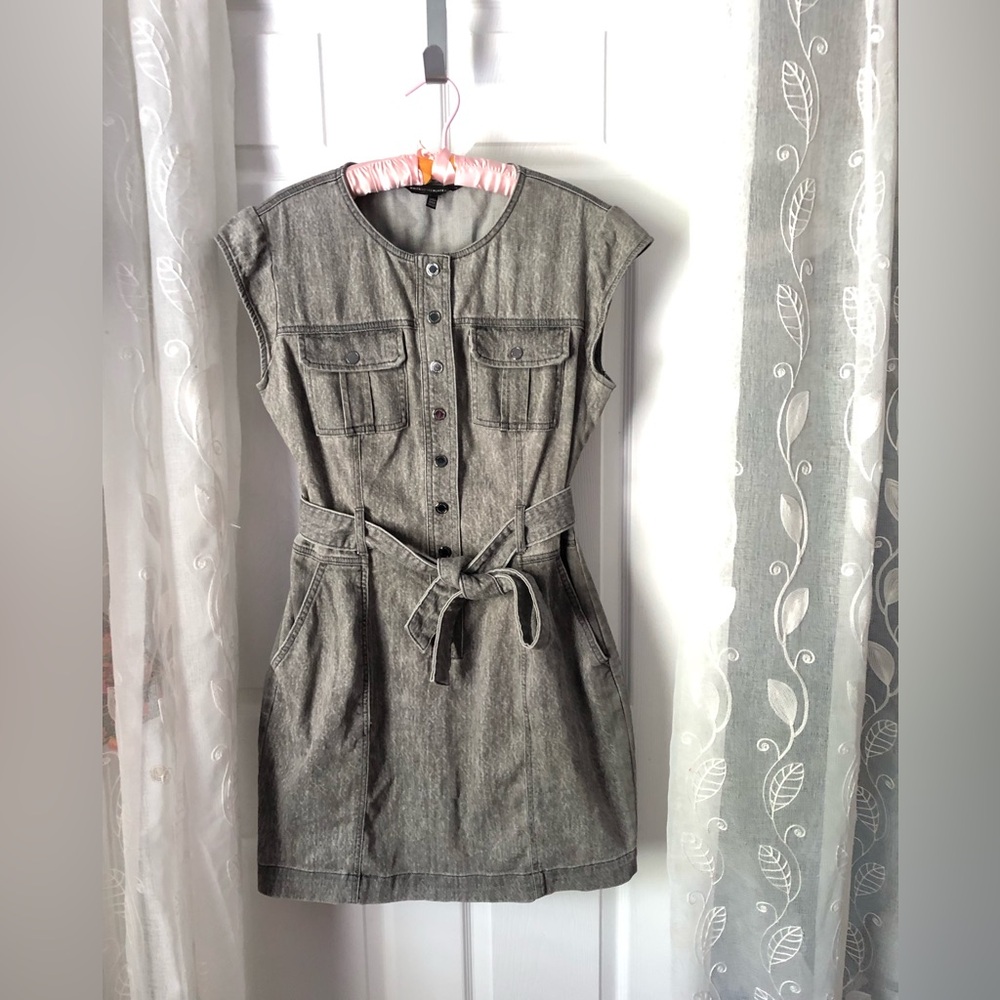 White House Black Market Gray Mini Dress